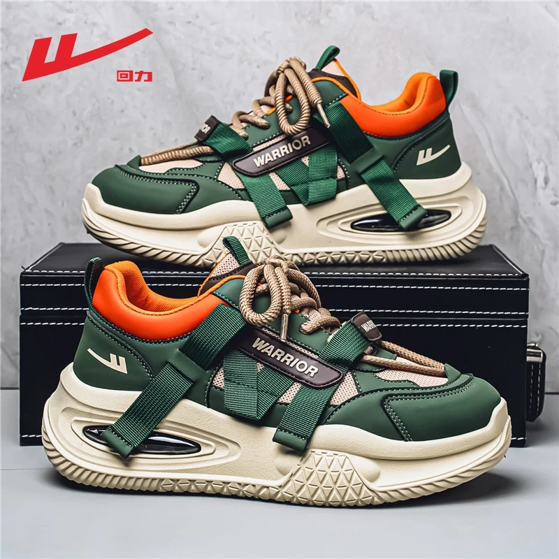 回力男鞋春季新款潮流百搭休闲运动鞋男士小众设计款增高老爹潮鞋