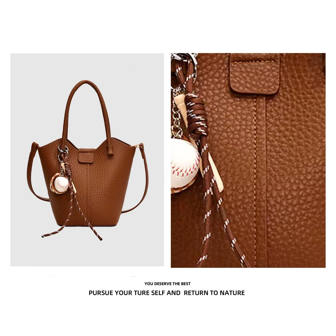 【工厂直销】（赠小包）新款水桶包单肩斜挎时尚百搭网红子母9652