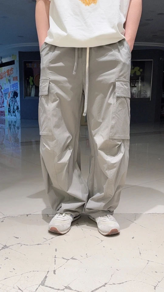 男士2025松紧带直筒工装裤792裤子休闲裤宽松