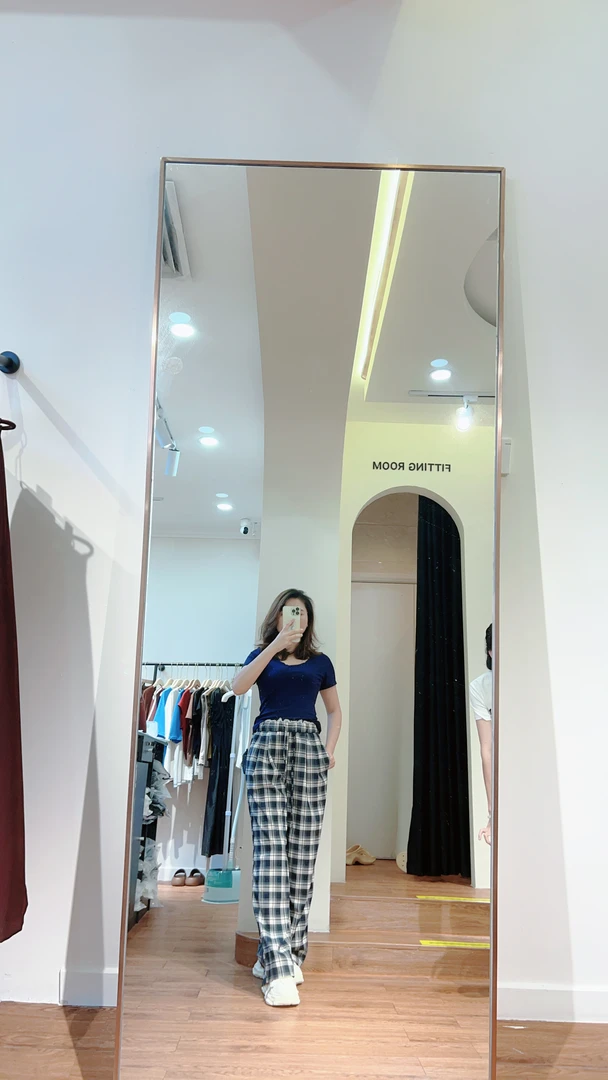 格子裤春款时尚休闲宽松