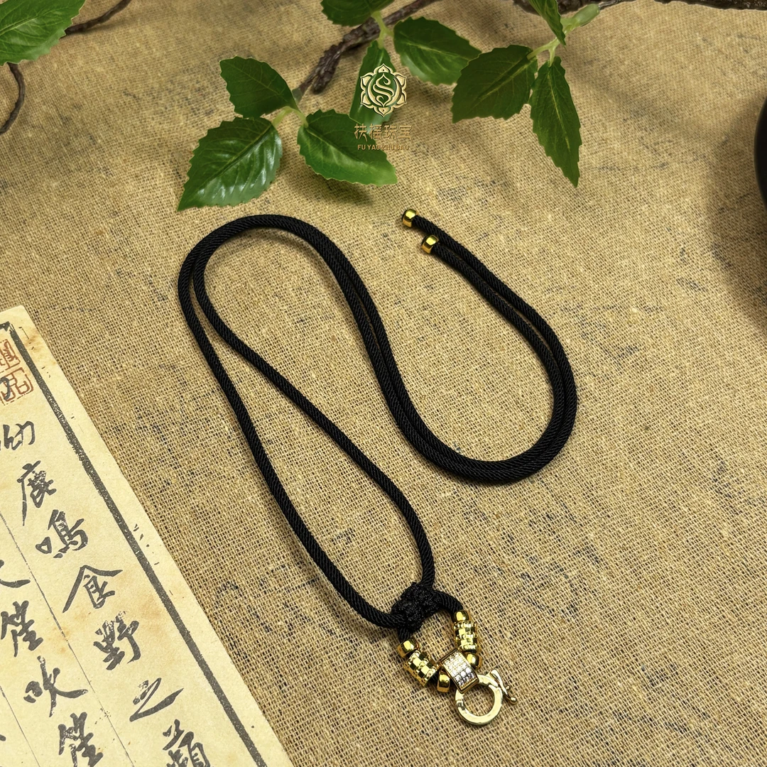吊坠925银 扶摇臻选|简约款金色万能项链5080