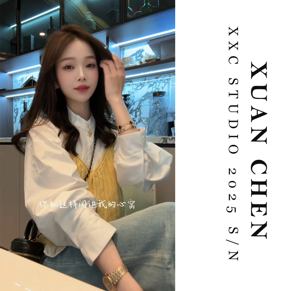 【小吊带】春季新款洋气衣服女韩版百搭外穿短款针织背心#8133