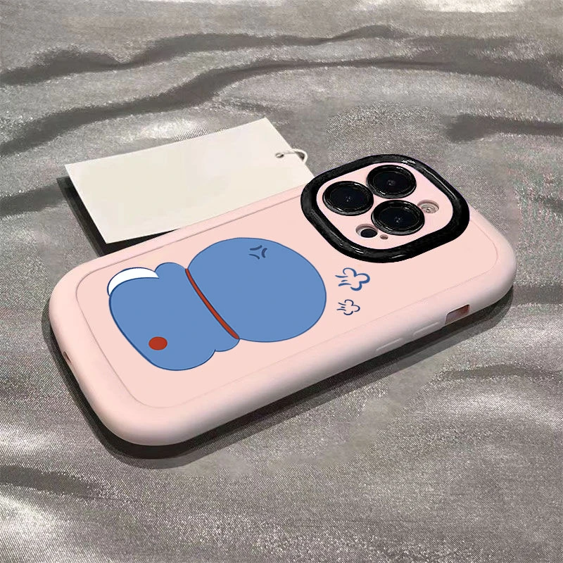 生气叮当猫适用iphone16promax苹果15/14P手机壳泡芙13p/1211全包