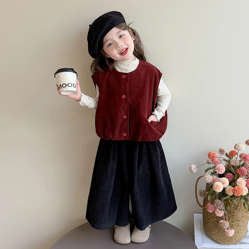 女童套装秋季2025新款儿童洋气休闲秋装女宝宝早秋韩系穿搭三件套