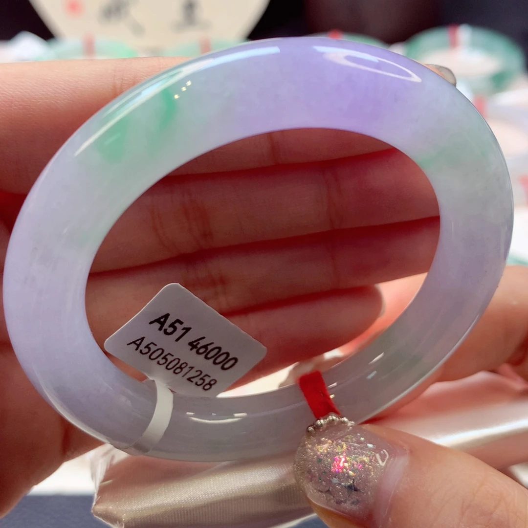 翡翠手镯未镶嵌85号圆条77