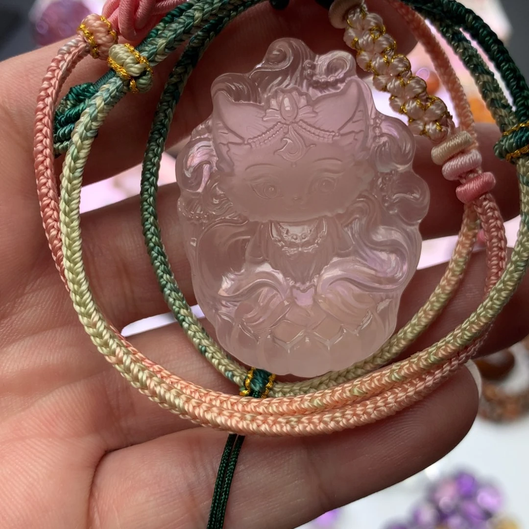 水晶未镶嵌颈饰吊坠