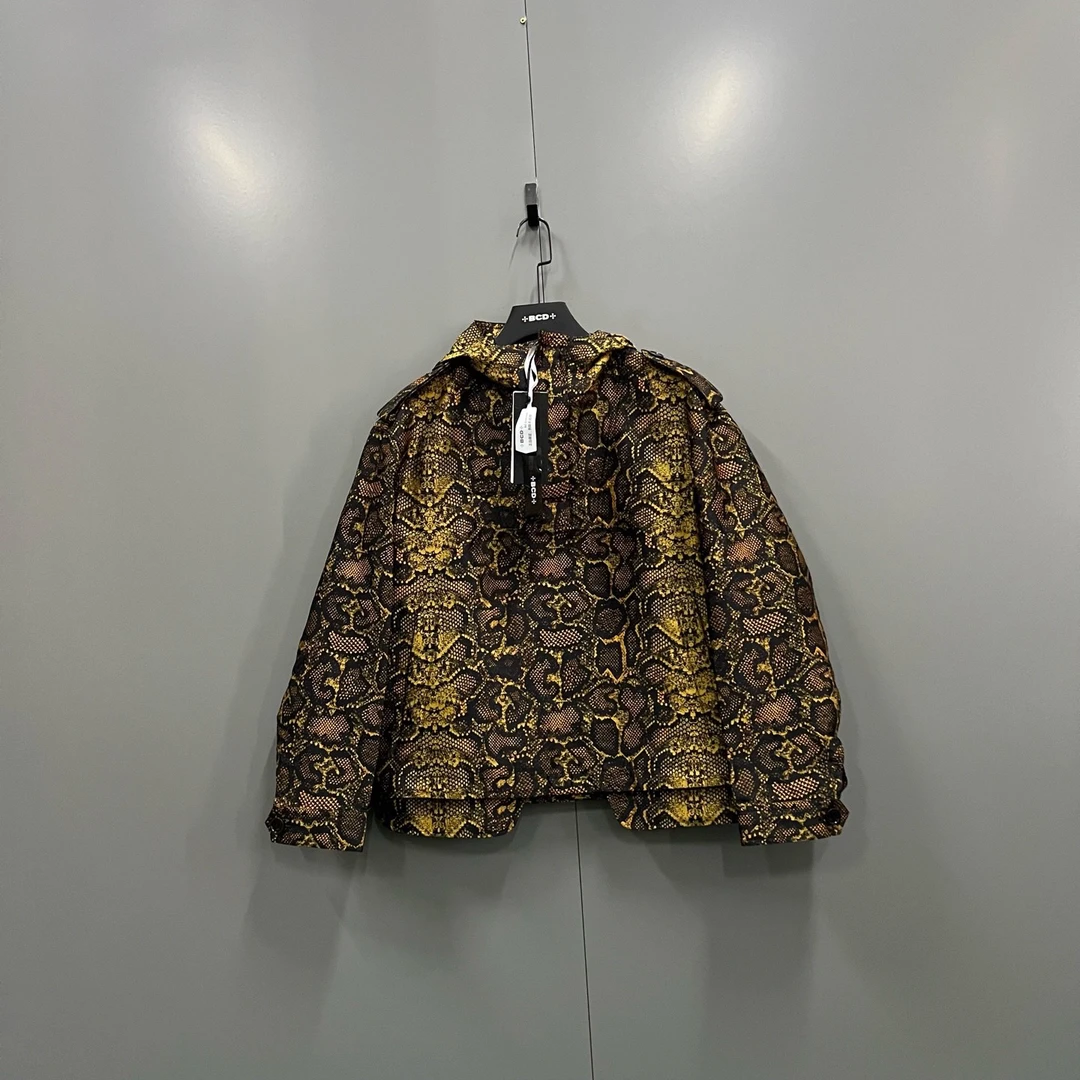 未使用 DIOR/迪奥 (ll) 蛇纹满印连帽夹克 46码/019208