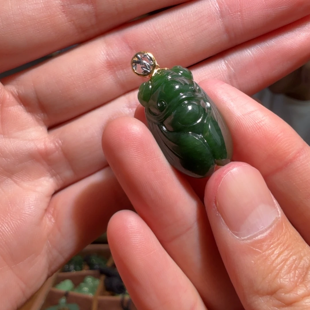 和田玉18K金镶嵌颈饰14刘洋代购不退多样性发其一