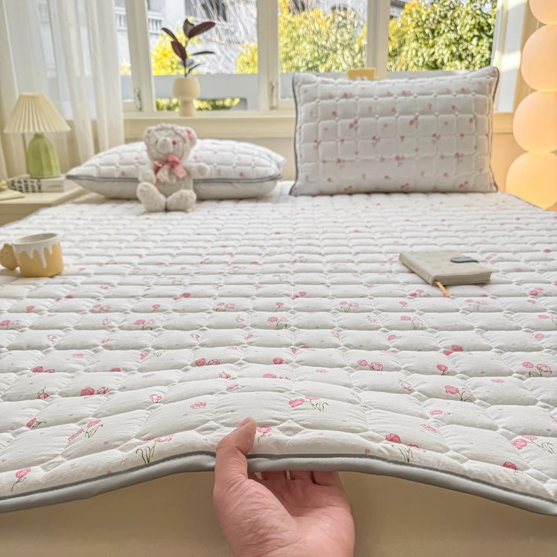 薄款印花水洗床垫软垫家用榻榻米垫子学生宿舍单人褥子垫被床褥垫