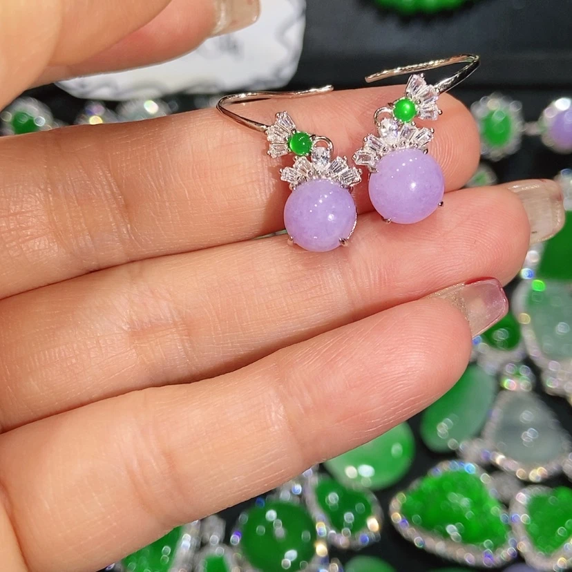 【闪购商品】翡翠耳饰未镶嵌天然翡翠