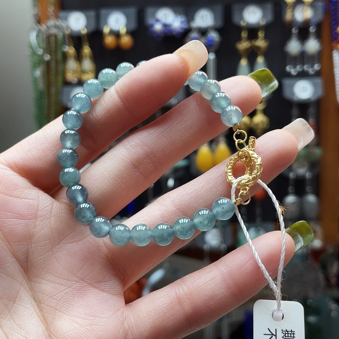 翡翠银S925镶嵌手链饰品