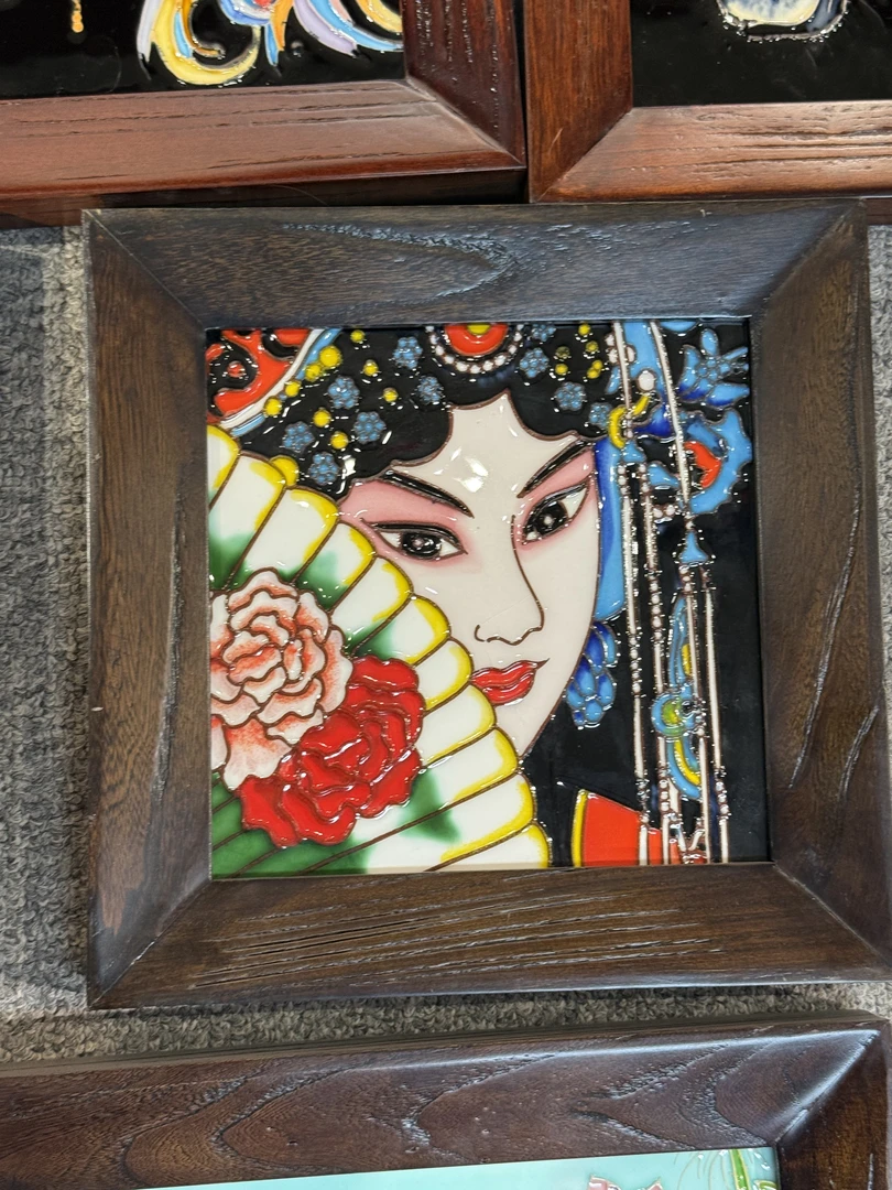 20x20国风人物瓷板画