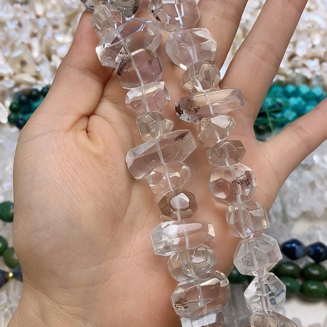 合金玛瑙/玉髓珠宝半成品水晶半条装