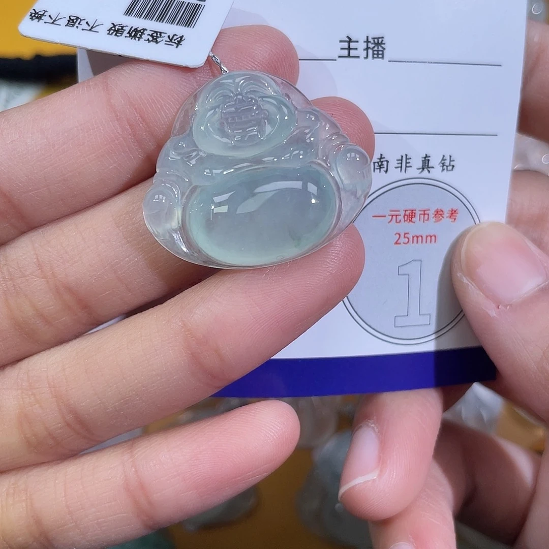 翡翠未镶嵌颈饰佛公