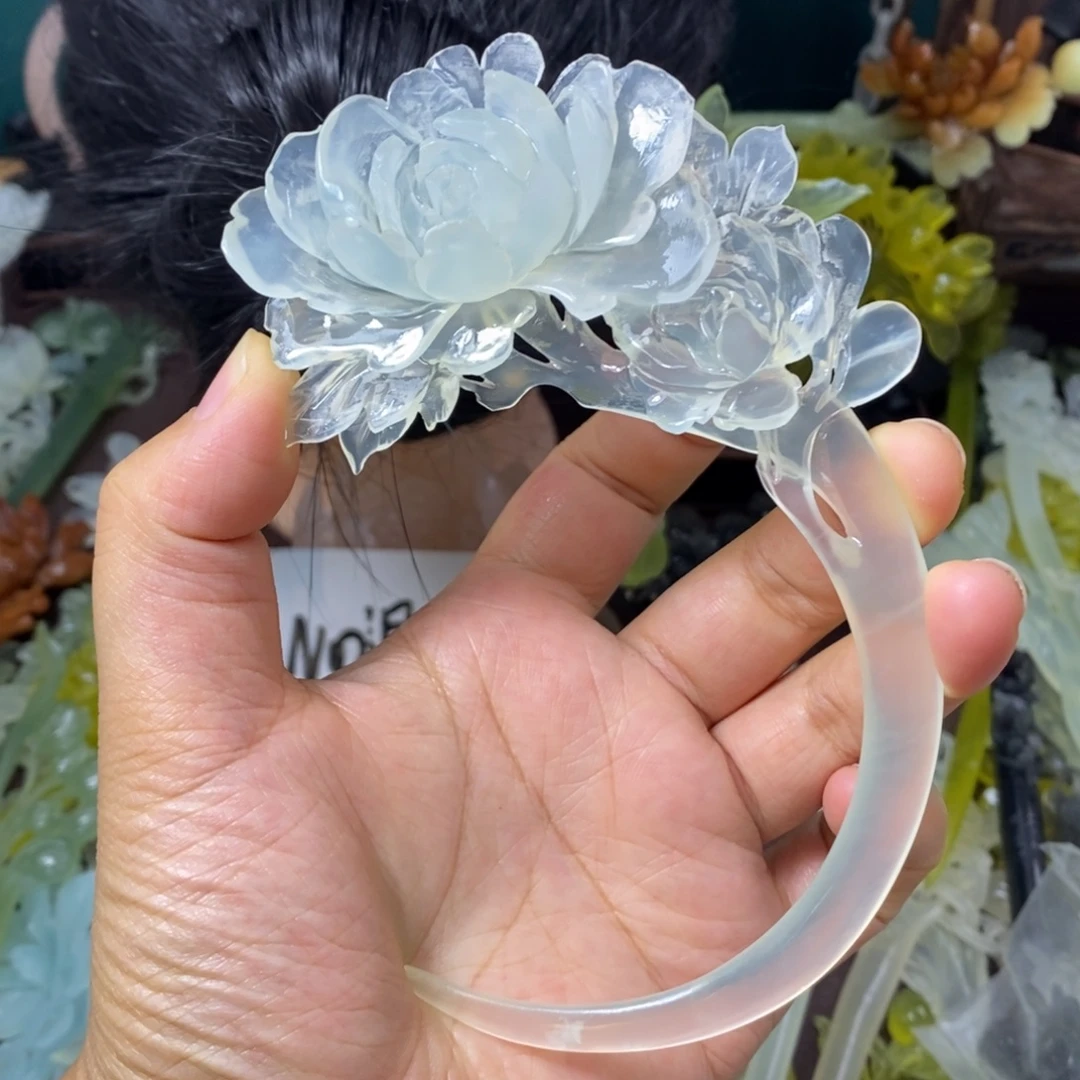 蛇纹石玉未镶嵌发饰
