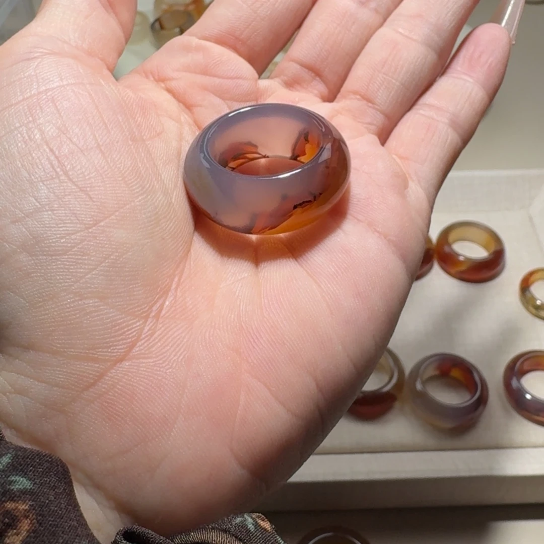 爱***豪玛瑙/玉髓未镶嵌戒圈