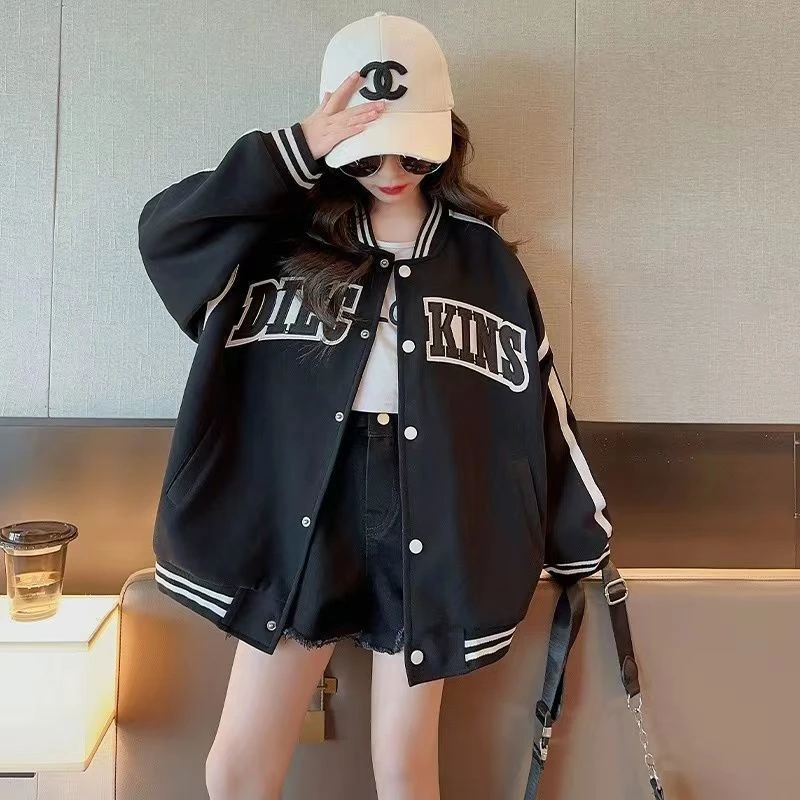 女童棒球服外套春秋款2025新款洋气时髦秋季儿童韩版外穿开衫上衣