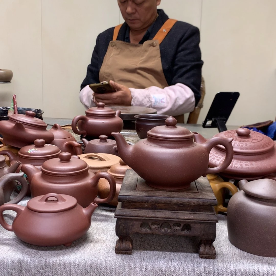 紫泥茶壶笑樱230 C半手工制作