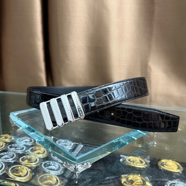 史蒂芬新款百搭男士皮带高档休闲老鹰头牛皮腰带青中老年时尚算盘