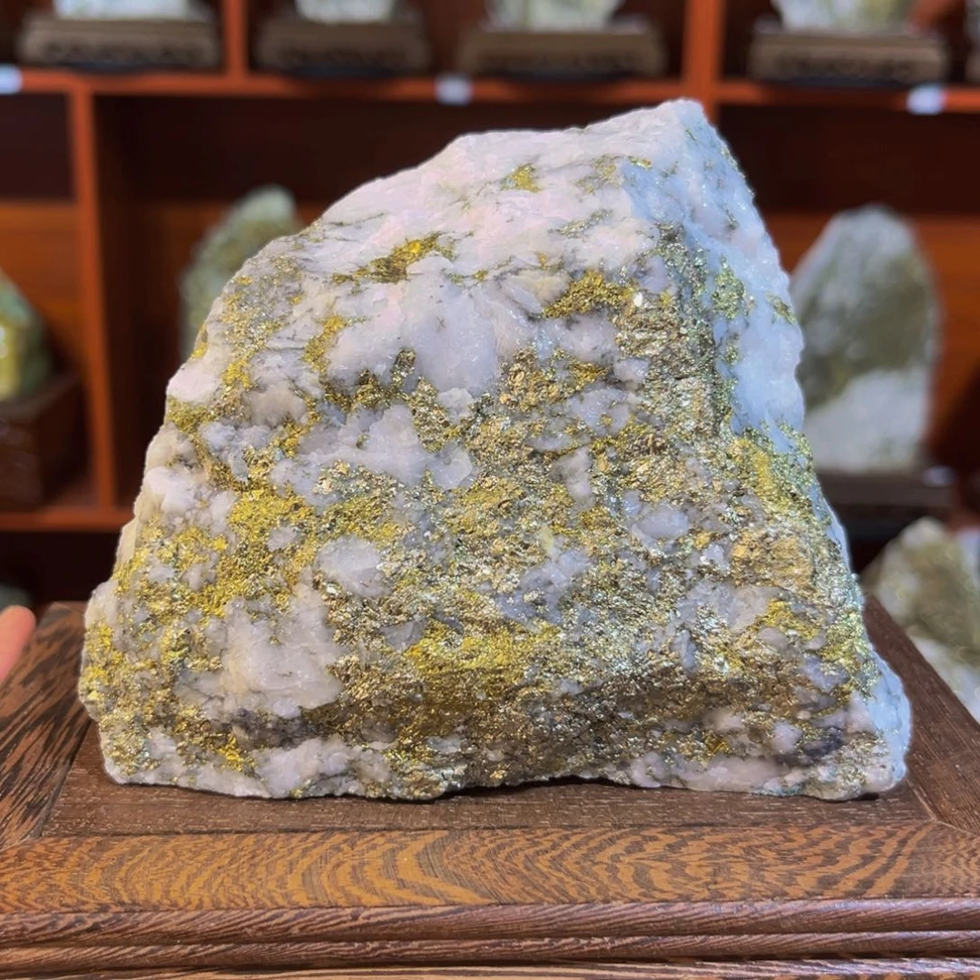 金属石英脉型金石摆件