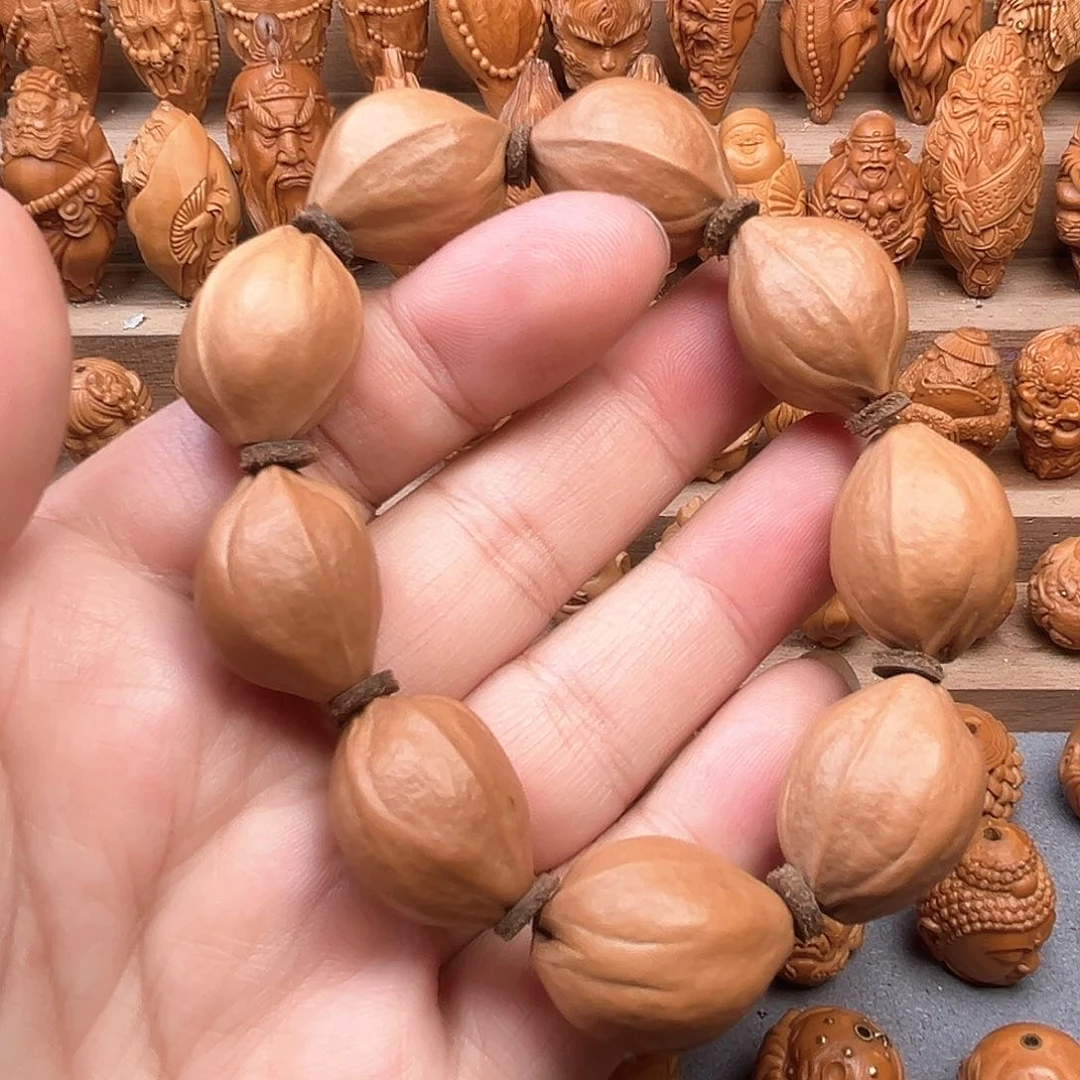 橄榄核吊坠19素串铁核