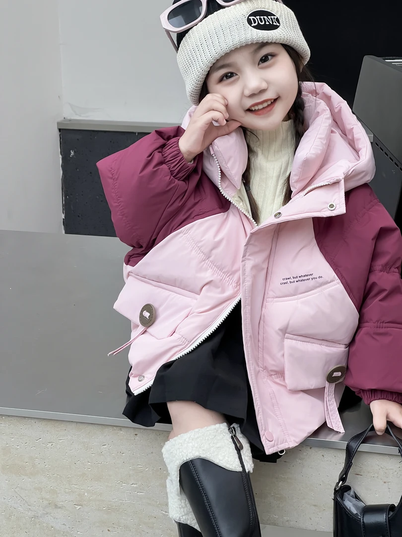 2024年新款加厚冬装外套加绒时尚外套冬季韩版防寒服休闲女宝