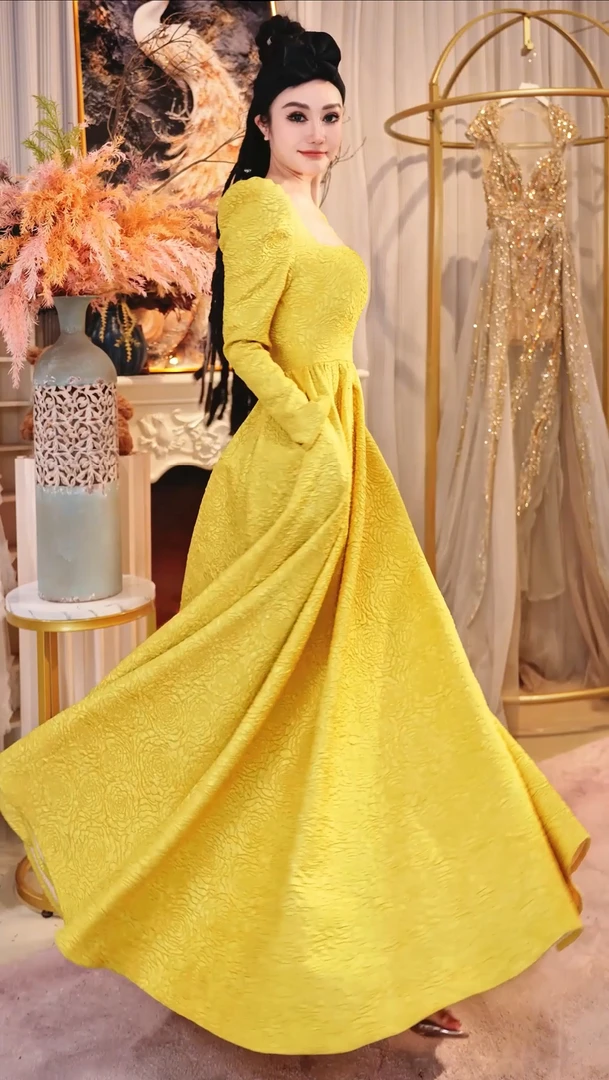 【星姐推荐】星原创高级定制【玫瑰花的纹理】设计师款轻奢气质连衣裙