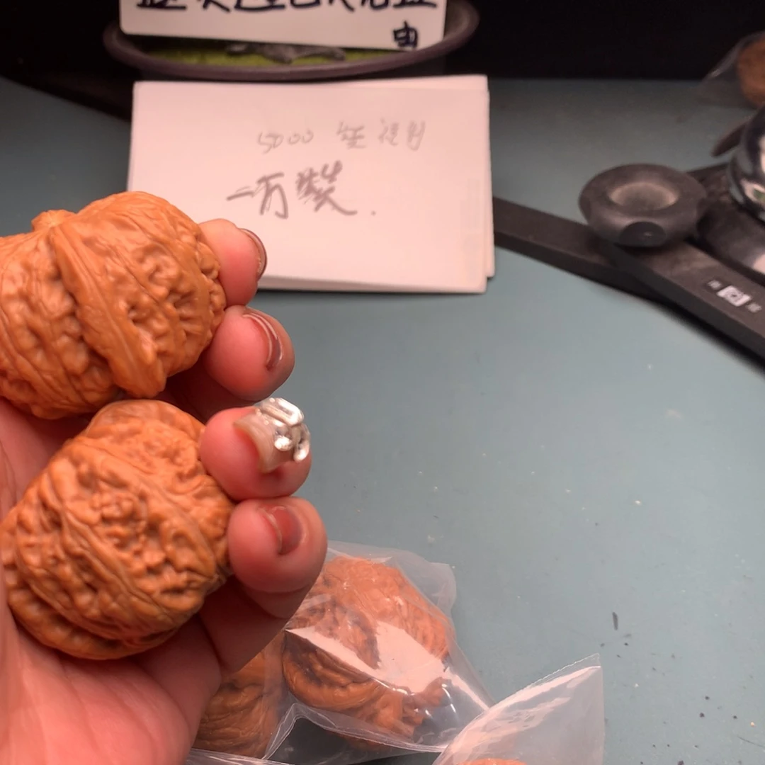 文玩核桃把件元宝4445