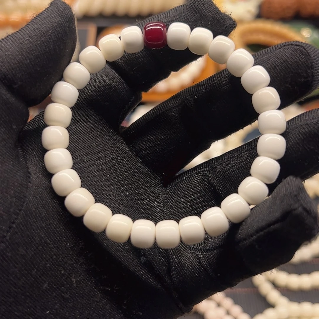 手串白玉菩提白玉菩提➕菩提根朱砂供87