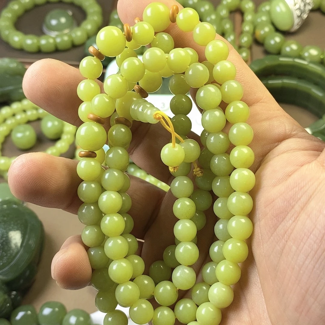 岫岩老玉（透闪石质玉）手链未镶嵌小*