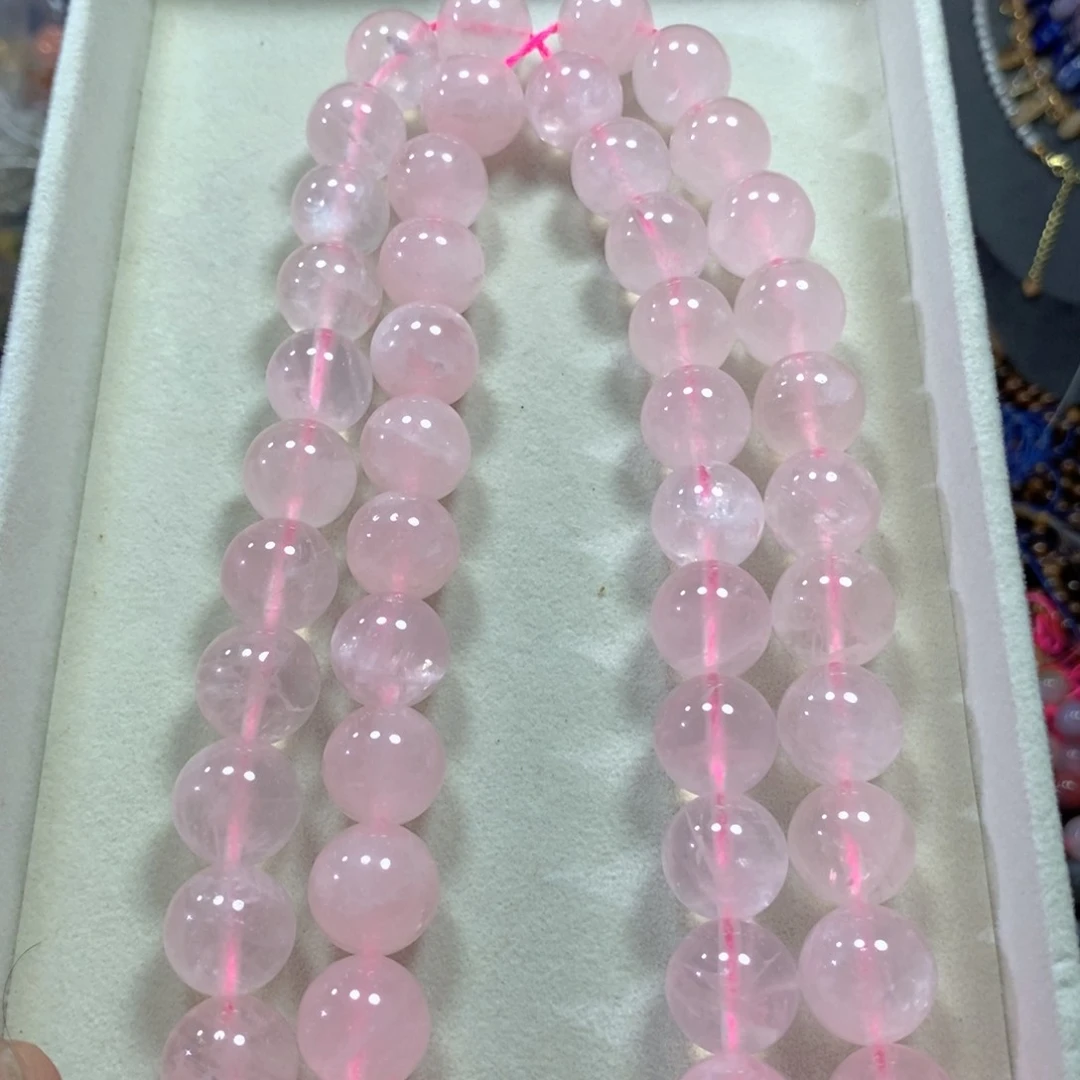 玛瑙/玉髓合金珠宝半成品星光粉水晶一条卡16mm