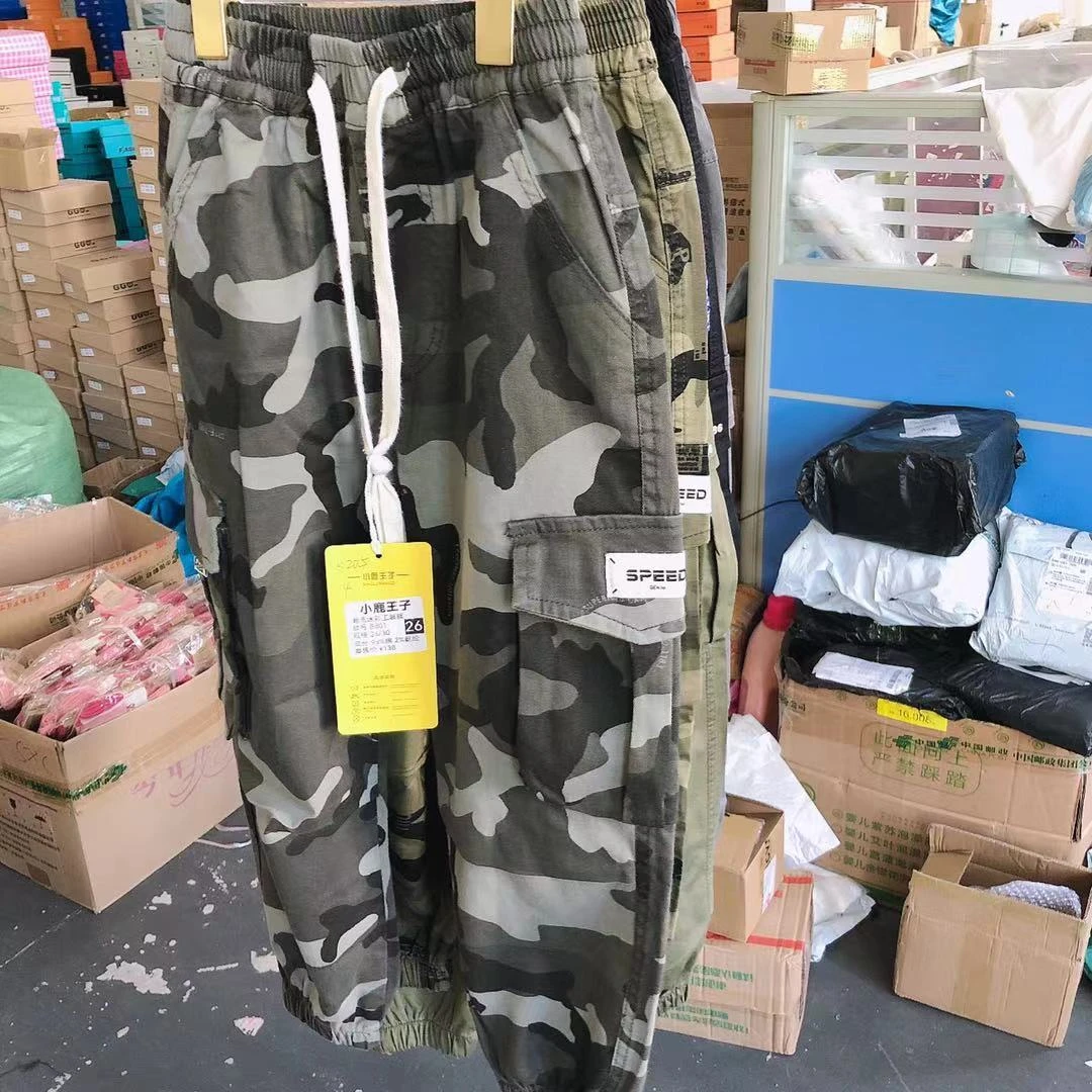 K205儿童新款春秋迷彩工装休闲裤801