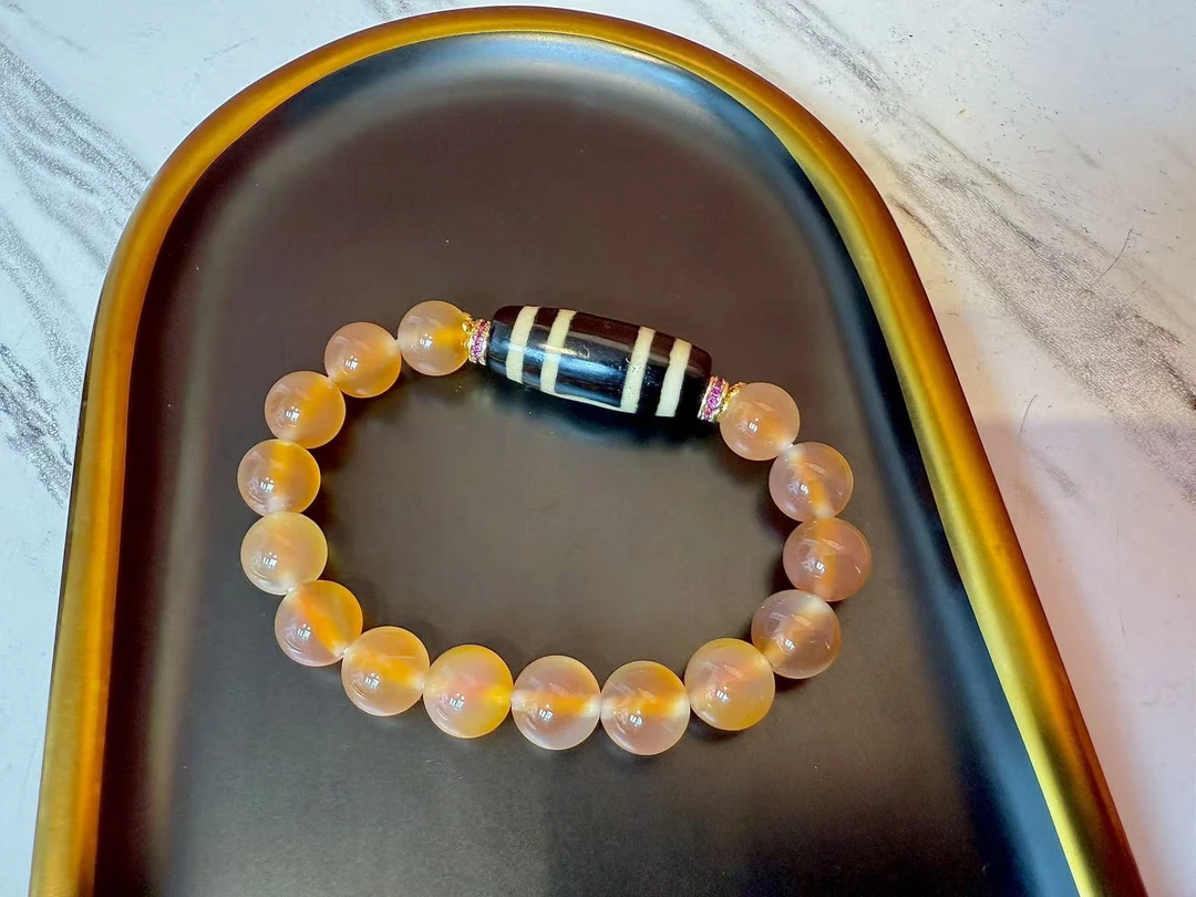 【灰姑娘原创】赤马红羊一眼天地天珠手串必备M2301