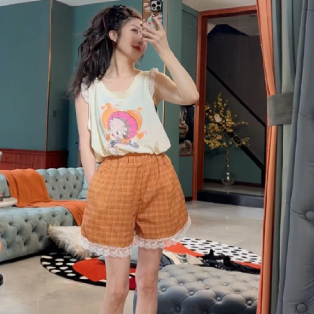 1175韩系家居外穿背心搭短裤套装