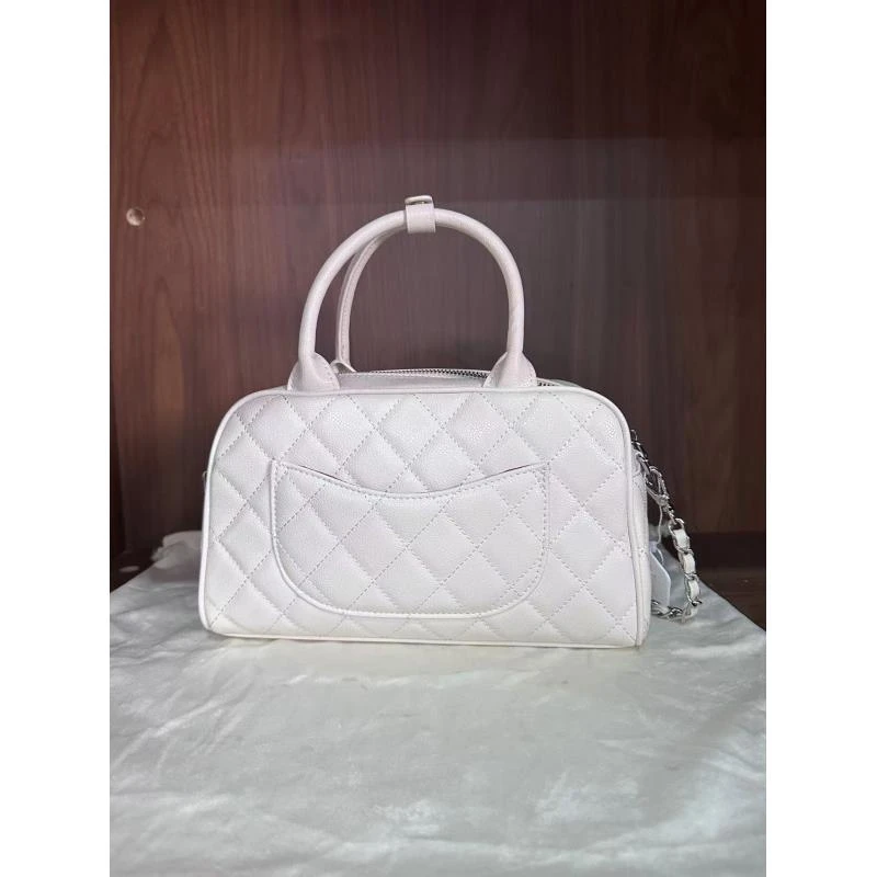 HIRMRIS手工真皮包 26-551180-米白 保保球酱香米白色