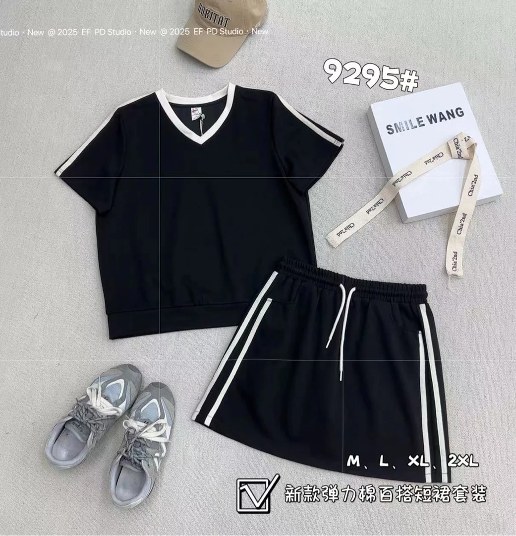 EF9295罗马棉卫衣弹力时尚运动显瘦套装