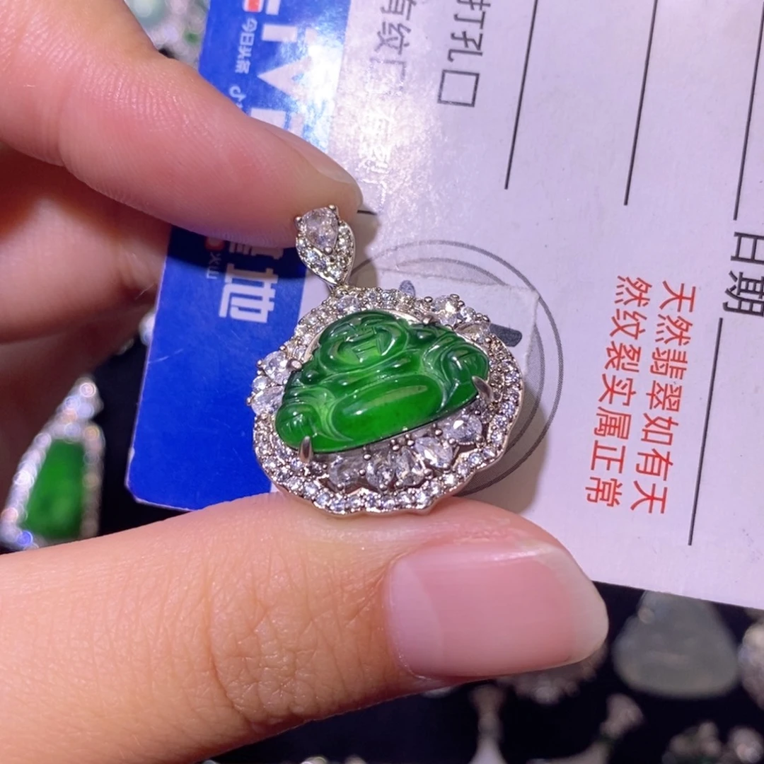 翡翠未镶嵌颈饰天然