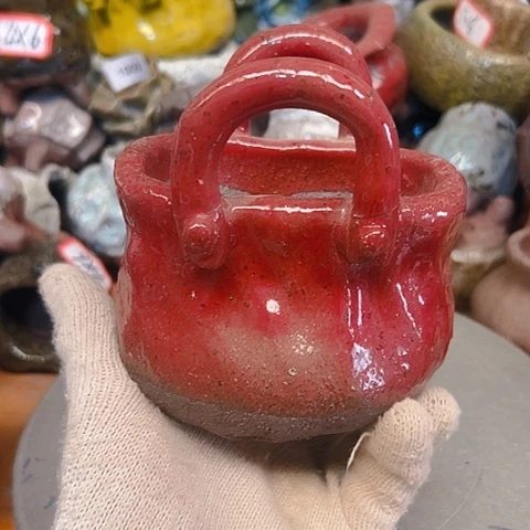 酒***笑粗陶花盆手工花盆制作就这样