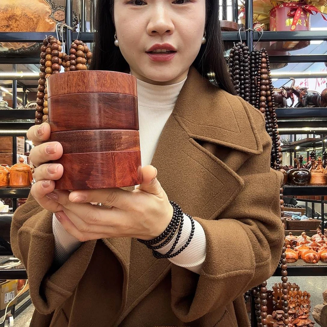 木碩**儒缅甸花梨大果原木香盒