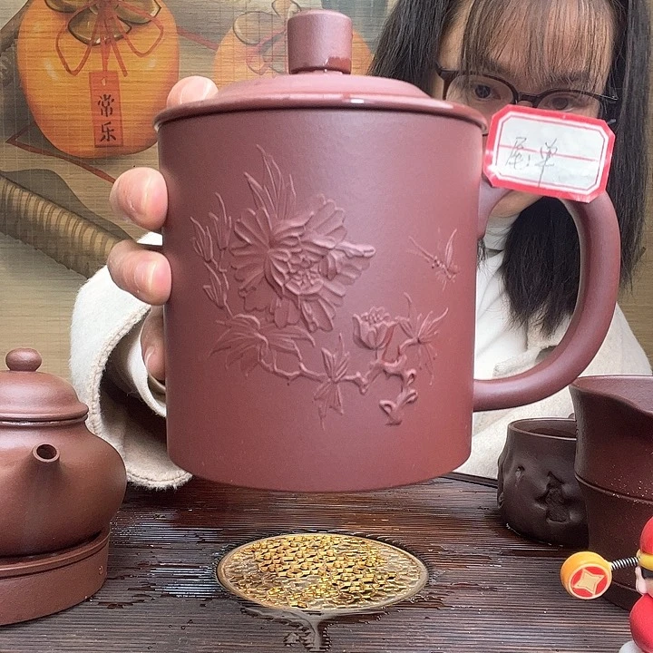紫砂茶杯原矿紫砂杯