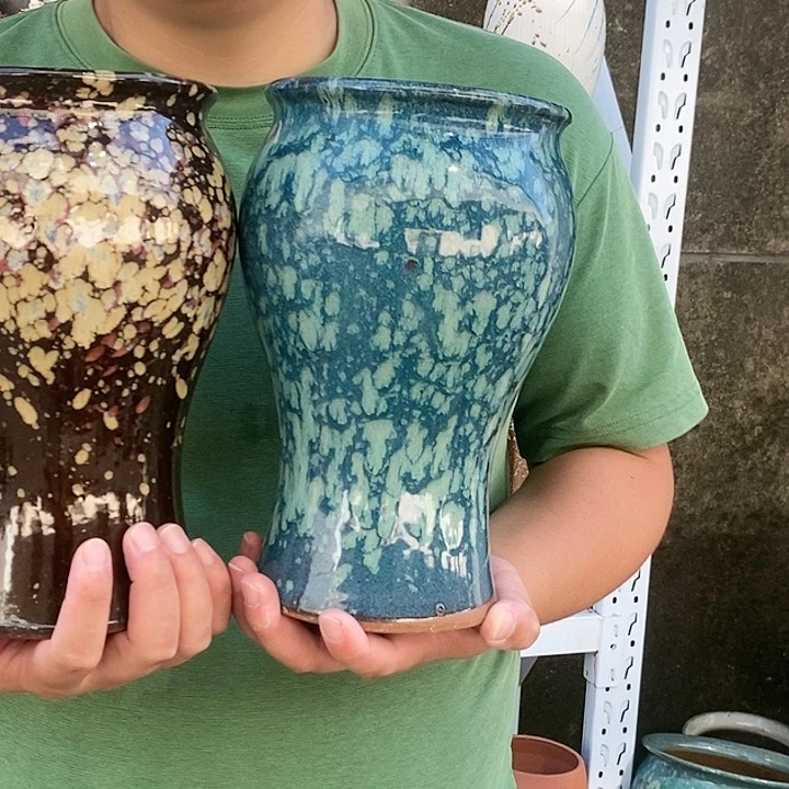 紫砂花盆口14高25福利