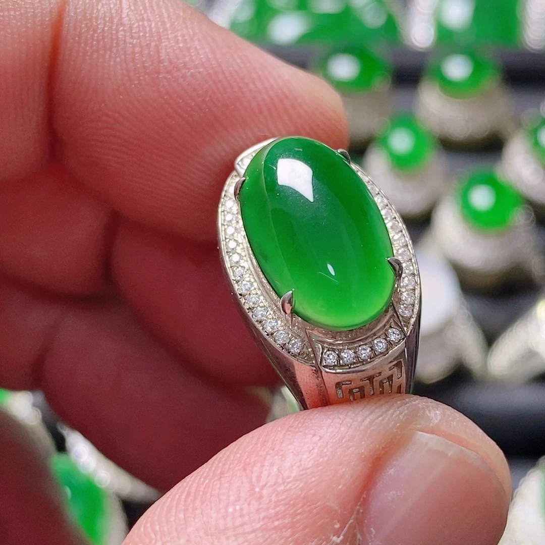 翡翠银S925镶嵌颈饰