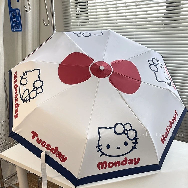 日本GPkt猫晴雨两用伞女生高颜值雨伞卡通可爱防紫外线遮阳伞