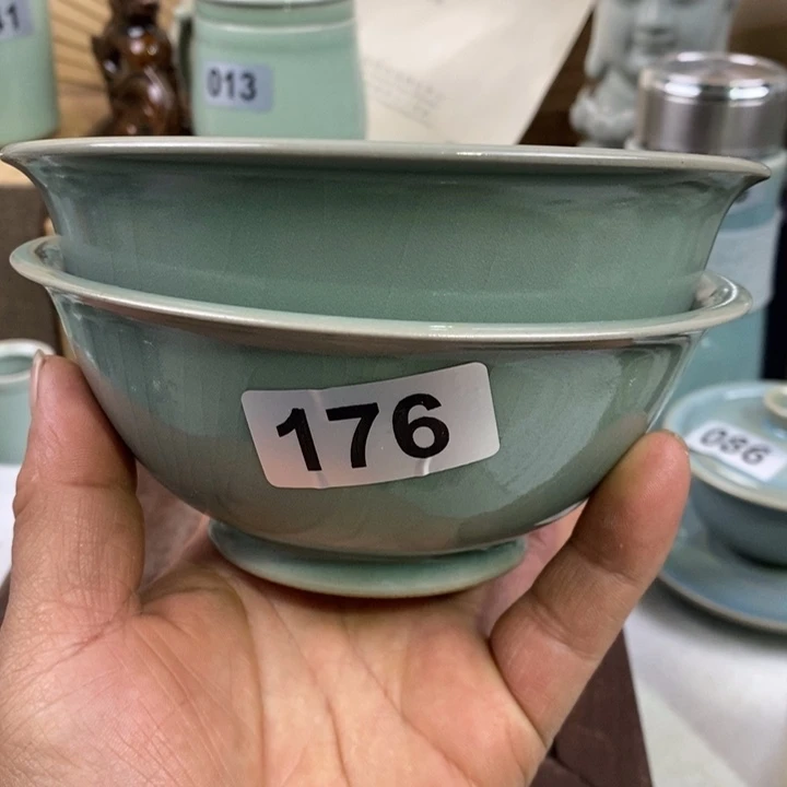 碗刘**球原矿釉原产地汝瓷微微瑕