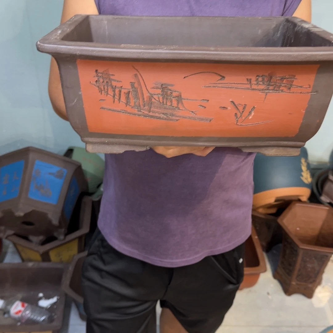 紫砂花盆口径33.23.13口径