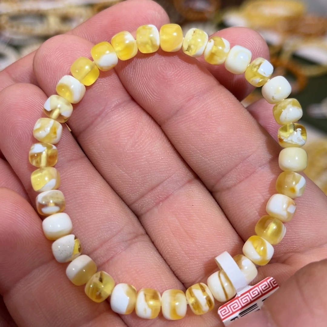 琥珀未镶嵌手链微瑕00006.6mm