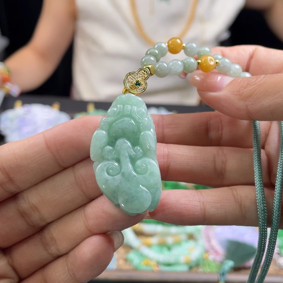 颈饰未镶嵌翡翠代编织