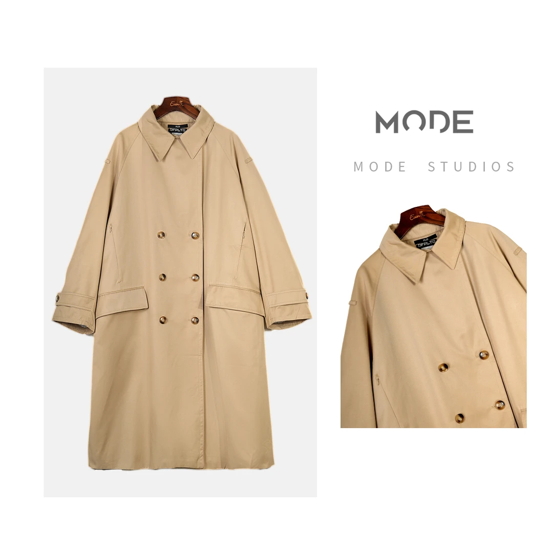 MODE【质朴】经典双排扣中长款大衣
