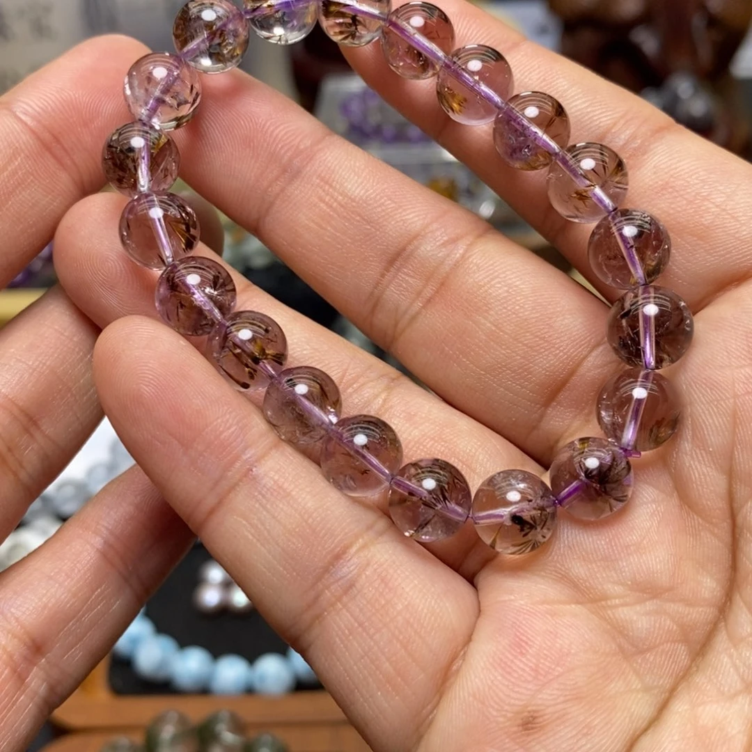 手链未镶嵌水晶紫钛