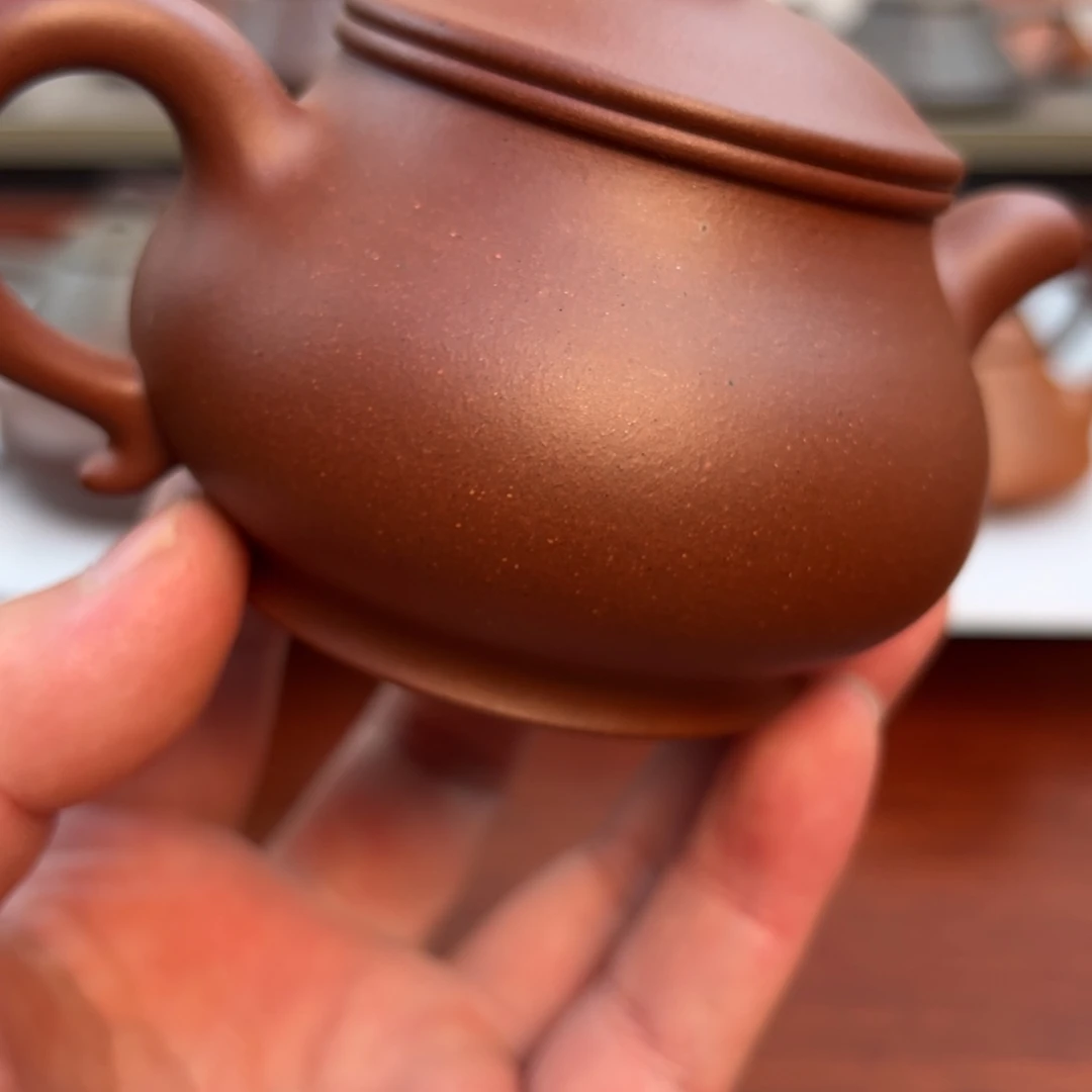 茶壶紫砂微瑕，潘壶175cc 紫泥